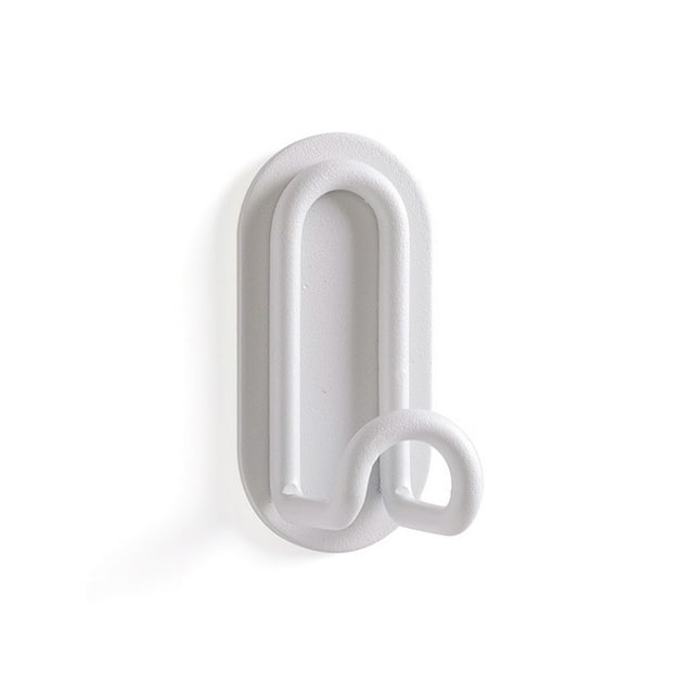 Billuyoard Gancho autoadhesivo Ganchos fuertes en forma de U Soporte de instalación simple multifuncional Puertas de accesorios de baño para el Almacenamiento y organización del hogar color crema