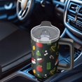 thumbnail image 5 of 30oz Christmas Ornaments Tumbler with Lid and Straw, Stainless Steel Cup with Handle Snowman Travel Coffee Mug, Xmas Gifts, 5 of 5