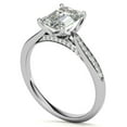 thumbnail image 2 of 3.00 Cts Octagon Moissanite Solitaire Engagement Ring for Women 18K White Gold Plated Bridal Wedding Ring 925 Sterling Silver Ring Gift for Her, 2 of 6