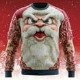 thumbnail image 3 of Telankuip Santa Claus Graphic Hoodies for Men Christmas Casual Long Sleeve Ribbing Drawstring Hooded Sweatshirts Streetwear Xmas Holiday Loose Crewneck Pullover Tops 2025 Red6 XL, 3 of 3