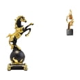 thumbnail image 1 of Figura de escritorio,Estante de estatua de caballo para escritorio,oficina,decoración del hogar,Estatua de arte abstracto,Estatua de arte abstracto Escultura de resina moderna,Colección, 1 of 8
