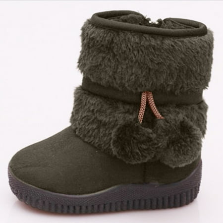 

Augper Toddler Snow for Boys Girls Kids Outdoor Shoes Non Slip Booties with Side Zipper