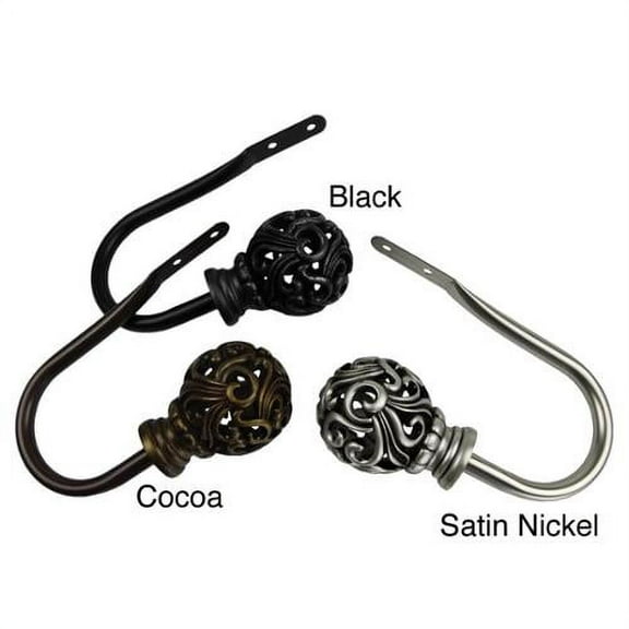 InStyleDesign Stella Curtain Holdback Pair Cocoa Brown Finish