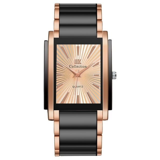 Montre Homme Mode Horloge Acier Inoxydable Décontractée Habillée Poignet Cristal Bijoux
