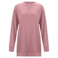 thumbnail image 3 of Fiaer,Womens Oversized Long Pullover,Long Sleeve Loose Fit Casual Trendy Solid Both Side Split Sweatshirts for Women Red XXL, 3 of 3