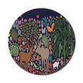 thumbnail image 1 of Animal Mouse Pad for Computers, Abstract Depiction of Reindeer Couple in Jungle with Flowers and Trees Illustration, Round Non-Slip Thick Rubber Modern Mousepad, 8" Round, Multicolor, by Ambesonne, 1 of 2
