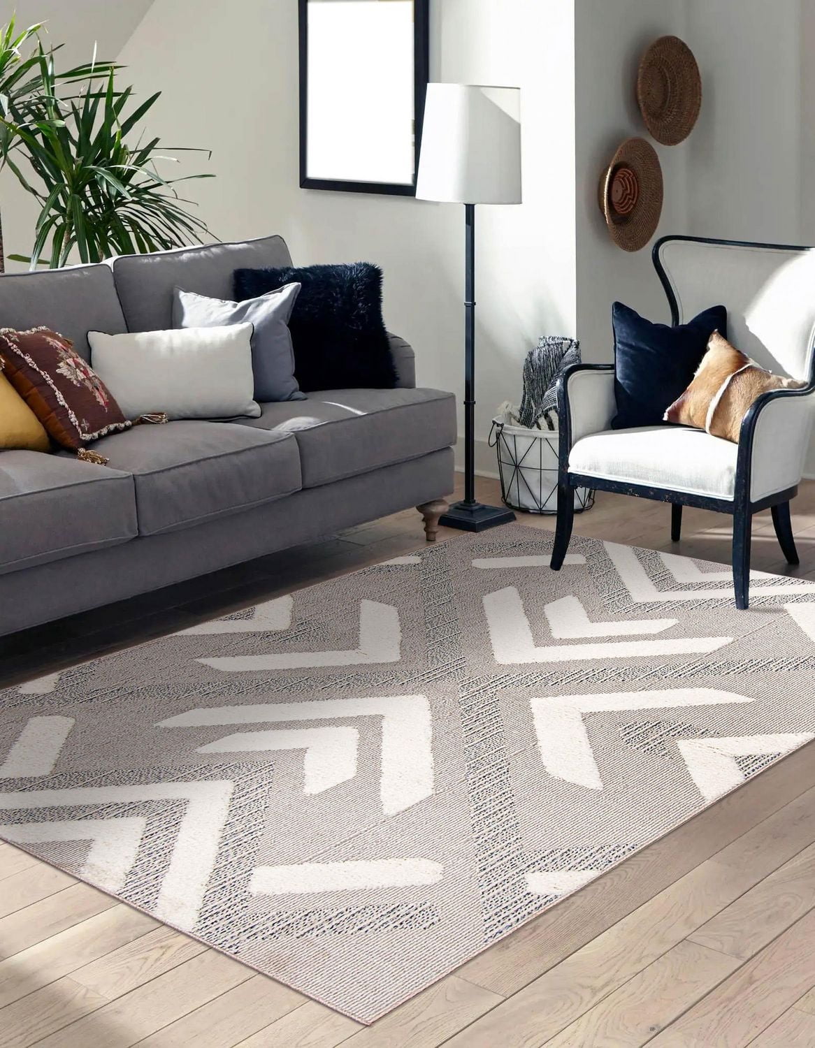 ECARPET Jute Style Area Rug for Bedroom, Living Room, Dining Room Frisco Collection
