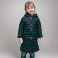 thumbnail image 5 of Kids Winter Coats Toddler Down Coats Mediun Length Lining Warm Outwear Puffer Hooded Jacket Fall Winter Outfit Clothes for Toddler Baby Boys Girls Size 12-13, 5 of 6