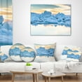 thumbnail image 4 of Designart Icebergs in Glacier Lagoon - Seascape Throw Pillow - 18x18, 4 of 5