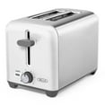 thumbnail image 1 of BELLA 2 Slice Toaster, Quick & Even Results Every Time, Wide Slots Fit Any Size Bread Like Bagels or Texas Toast, Drop-Down Crumb Tray for Easy Clean Up, Stainless Steel and White, 1 of 5