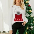 thumbnail image 2 of IROINID Chandail à Col Rond pour Femmes, Imprimés Graphiques, Confortable, Mi-Longueur, Manches Longues, Arbre de Noël, Snowman Épais, 2 of 6