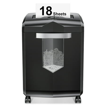 Bonsaii Paper Shredder 18-Sheet Cross-Cut Shredder for Home Office with Wastebasket