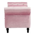 thumbnail image 2 of Smilegend Pink Velvet Multifunctional Storage Rectangular Ottoman Bench with Pillow for Living Room Bedroom Entryway Stylish Accent Furniture, 2 of 8