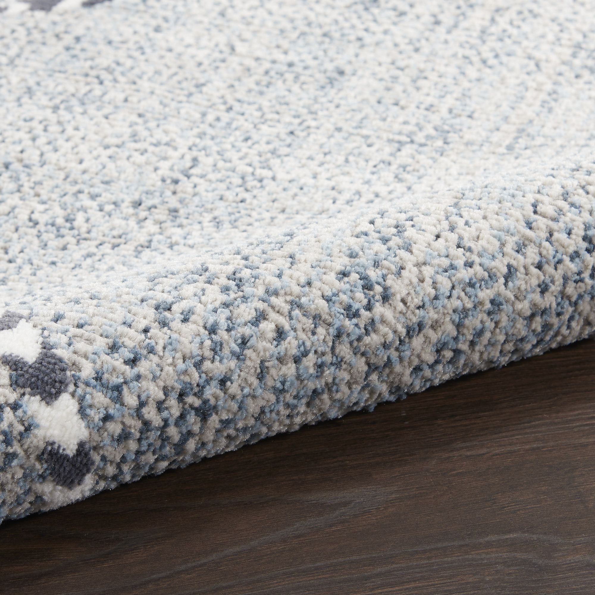Nourison Asilah 2'2" x 8'2" Light Blue Diamond Indoor Rug