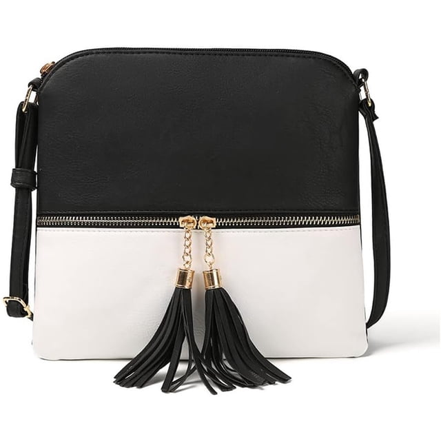 LHSHIDU Crossbody Bag for Women Lightweight Dome Shoulder Bag Retro Leather Satchel Wallet for Work Travel