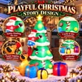 thumbnail image 5 of PayUSD 7FT Christmas Inflatables Decoration Outdoor LED Lights Santa Claus Being Chased Up the Tree Blow Up Xmas Decor Lawn Yard Patio Garden Christmas Decor Indoor Festive Holiday Spirit, 5 of 14