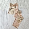 thumbnail image 4 of Sakmal Casual Pajamas Sets for Women Sleeveless Beige Sexy Floral Loungewear Topsfor Women, 4 of 7