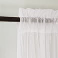 thumbnail image 2 of OVZME Luna 42x54" Ivory Striped Sheer Curtains 2 Panels - Light Filtering Textured Rod Pocket Sheers for Small Half Windows Kitchen Cafe Bathroom, 42"W x 54"L Each, 2 of 7