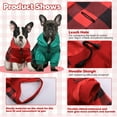 thumbnail image 3 of QBLEEV Etra Warm Fleece Lined Dog Coat for Small Medium Dogs, British Style Plaid Dog Hoodie with Leash Hole for Cold Weather/Winter/Christmas Dog Apparel Red，M, 3 of 6