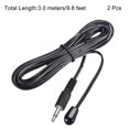 thumbnail image 2 of IR Infrarrojos Emisor Extensión Cable 9,8 pies Largo 45 Grados Emisión Ángulo 3,5mm Enchufe 3 Rojo Cabezas 2 Piezas Unique Bargains extensores de control remoto de audio y video, 2 of 5