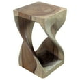 thumbnail image 3 of Strata Furniture 20x12" Traditional Wood Twist End Table in Gray, 3 of 5