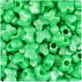 thumbnail image 1 of BeadTin Bright Green Pearl 13mm Butterfly Pony Beads (250pcs), 1 of 1
