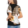 thumbnail image 3 of Fuzoiu Sunflower Gnomes 4 Print Women's Classic V-Neck T-Shirt, Short Sleeve V Neck Tees for Casual Everyday Wear,Casual Fit Tee,Summer Fashion Tops-Medium, 3 of 5