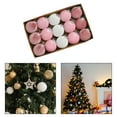 thumbnail image 3 of Adornos de bolas de Navidad, decoraciones colgantes para de Navidad, colgantes de 8cm para patio, corona interior, Festival, cumpleaños, 15 Uds. Conjunto rosa, 3 of 6