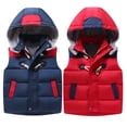 thumbnail image 5 of Qudderr Baby Toddler down Cotton Vest Boys Girls Hooded Warm Sleeveless Jacket 3-12 Years Kids Puffer Waistcoat for Fall Winter, 5 of 6