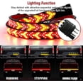 thumbnail image 4 of Led Tailgate Light Bar Strip，It Features Steering and Reversing Functions, and Adopts A Dynamic Amber Taillight Arrow Design, Suitable for All Vehicle Models., 4 of 9