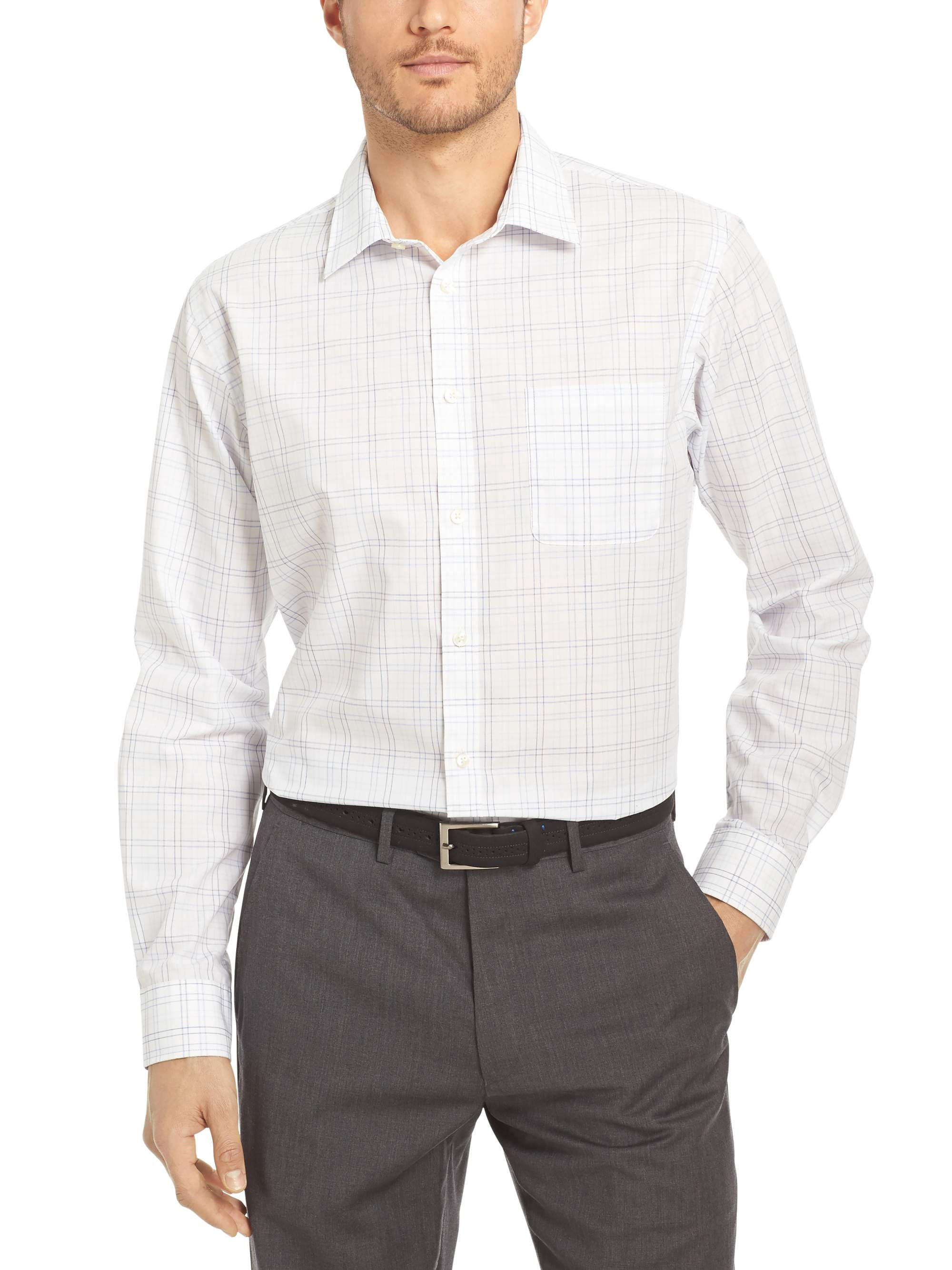 Van Heusen Mens Big and Tall Long Sleeve Check Premium Non Iron Shirt