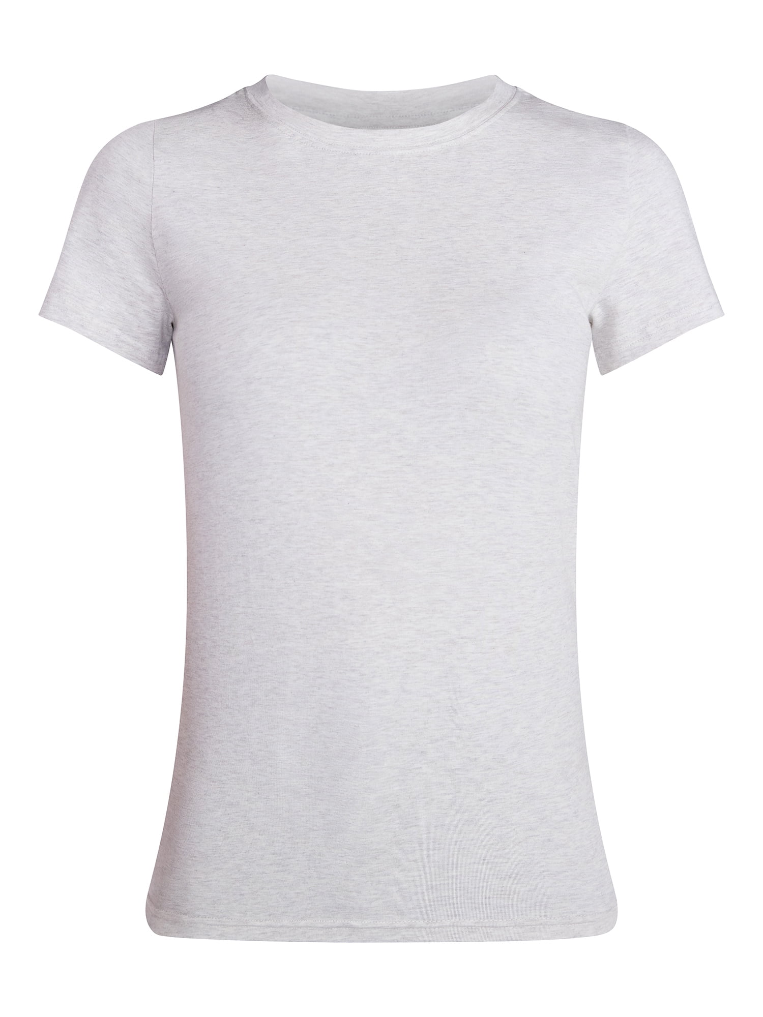 Time and Tru Women's Slim Fit Crewneck Tee with Short Sleeves, Sizes XS-XXXL