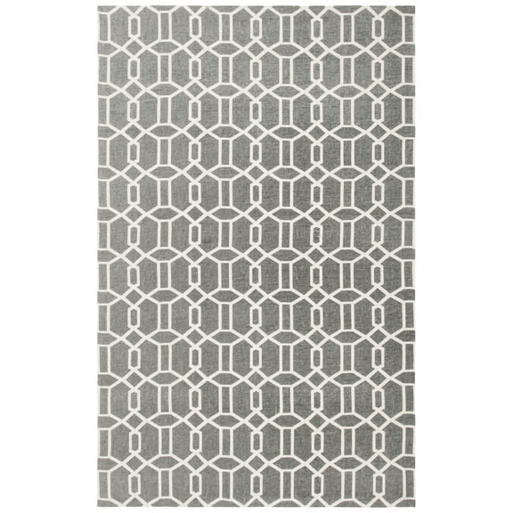 SAFAVIEH Cedar Brook Crispian Geometric Area Rug, Grey/Ivory, 5' x 8'