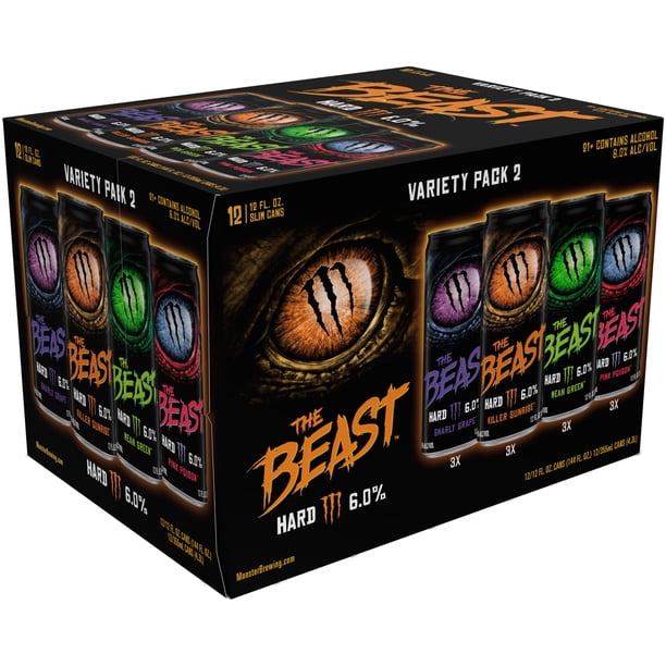 Monster Brewing The Beast Variety Pack, 12 Pack for Office