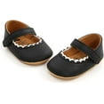 thumbnail image 4 of Baby Girl Shoes Non Slip Soft Sole PU Leather Infant Toddler Mary Jane Flats First Walker Crib Dress Oxford Shoes 3-18 Months, 4 of 6