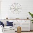 thumbnail image 2 of Nautical Compass Metal Wall Decor with Distressed White Finish, 2 of 3