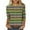 Multicolor—Tops-ZG, variant on AGWOLF Mardi Gras Shirts for Women Casual Glitter Print 3/4 Sleeve Pullover Lightweight Crewneck Sequin Graphic Tops Carnival Theme Party Tee Blouse