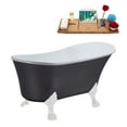 thumbnail image 2 of 55" Streamline N359WH-IN-WH Clawfoot Tub and Tray With Internal Drain, 2 of 10