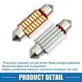 thumbnail image 6 of Unique Bargains LED Festoon Light White Bright LED 36mm 6411 C5W LED 16SMD 4014 Chipsets Metal Silver Tone Yellow 10 Pcs, 6 of 6