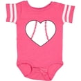 thumbnail image 3 of Inktastic Heart Shaped Baseball Boys or Girls Baby Bodysuit, 3 of 5