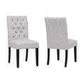 thumbnail image 1 of Costaelm Fabric Tufted Dining Side Chairs, Light Gray (Set of 2), 1 of 9