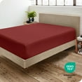 thumbnail image 5 of Bare Home Luxury 1800 Collection Fitted Sheet, Ultra-Soft, Deep Pocket, Queen, Rosewood, 5 of 8