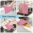 thumbnail image 2 of Yayeee 6 Pack Kitchen Dish Cloths Set for Washing Soft Drying Absorbent Microfiber Towels, Pink Doughnuts, 2 of 9