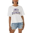 thumbnail image 3 of Women's Gameday Couture White James Madison Dukes Claim To Fame Boxy Cropped T-Shirt, 3 of 5