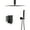 Oil-Rubbed Bronze#73, variant on Freestanding Tub Filler Dual Shower Head - 10 Inch Ceiling Mount Square Shower System with Rough-in Valve, Chrome,Freestanding Bathtub Faucet