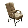 thumbnail image 4 of DOLITY Chaise de Bureau Rembourrée Coussin Siège Confortable Tissu Lin Moderne Chaise d'Ordinateur Brun Clair, 4 of 9
