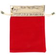 thumbnail image 4 of Bolsa para guardar joyas con cordón, funda cartuchera, organizador de bolsillo (rojo, 12x16cm), 25 uds., 4 of 8