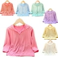thumbnail image 2 of FLMEI Toddler Kids Ice Silk Sun Protection Jacket for Boys Girls UV Protection Sun Shirt Quick Dry Sunsuits Summer Unisex Hooded Rashguard for Baby 2-12 Years, 2 of 9