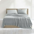 thumbnail image 2 of Bare Home Organic Twill Sheet Set - 100% Organic Cotton - 4 Piece - Queen, Light Gray, 2 of 5
