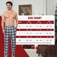 thumbnail image 4 of Vulcanodon Men's Fleece Pajama Pants, Ultra Soft Plaid Lounge Pants with Pockets Button Fly Sleep Bottoms (RED GREEN PLAID, S), 4 of 4